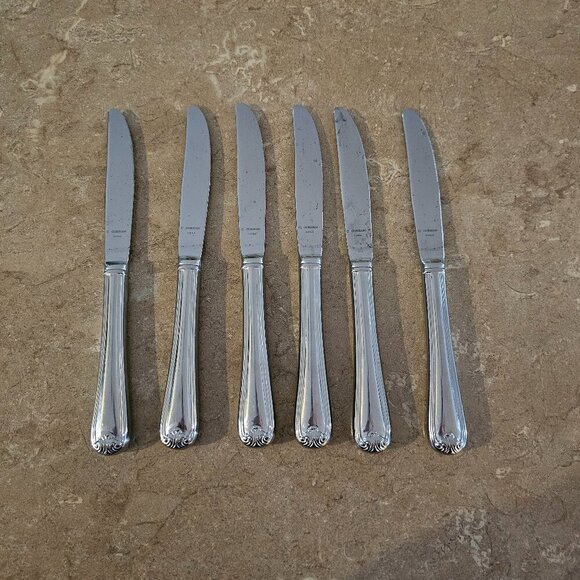 Lot of 6 Gorham WINFIELD Dinner Knives 9" Hollow Glossy 18/8 Stainless Flatware - Picture 1 of 6
